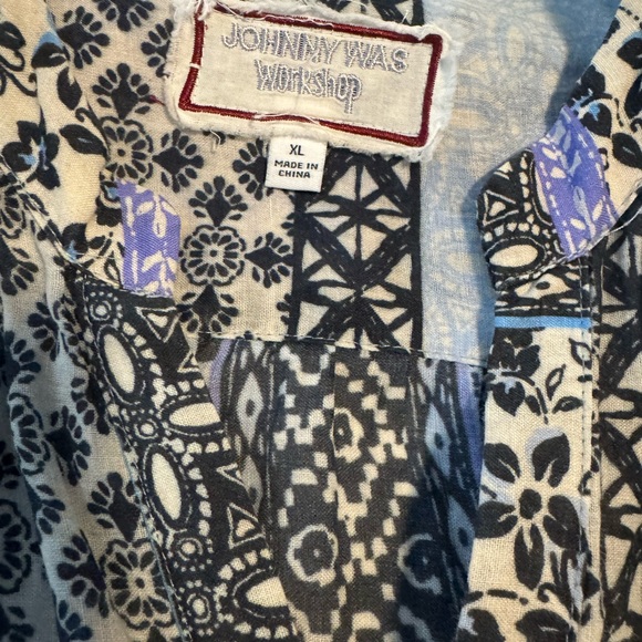 Johnny Was Floral Patchwork Maxi Dress XL - Picture 6 of 6